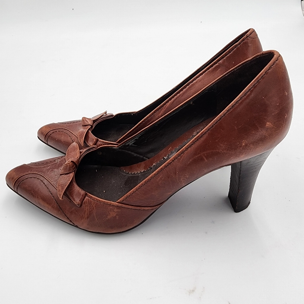 Vintage Enzo Angiolini Brown Rust Heels 6.5 M - Picture 4 of 4